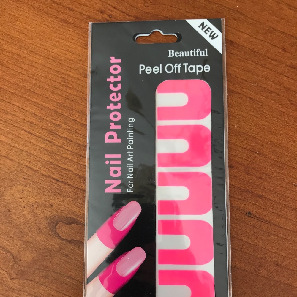 Beautiful Peel Off Tape Nail Protector for Nail Art Painting Pink